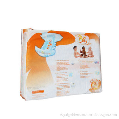 Disposable baby diapers with PP tapes and clothlike back sheet